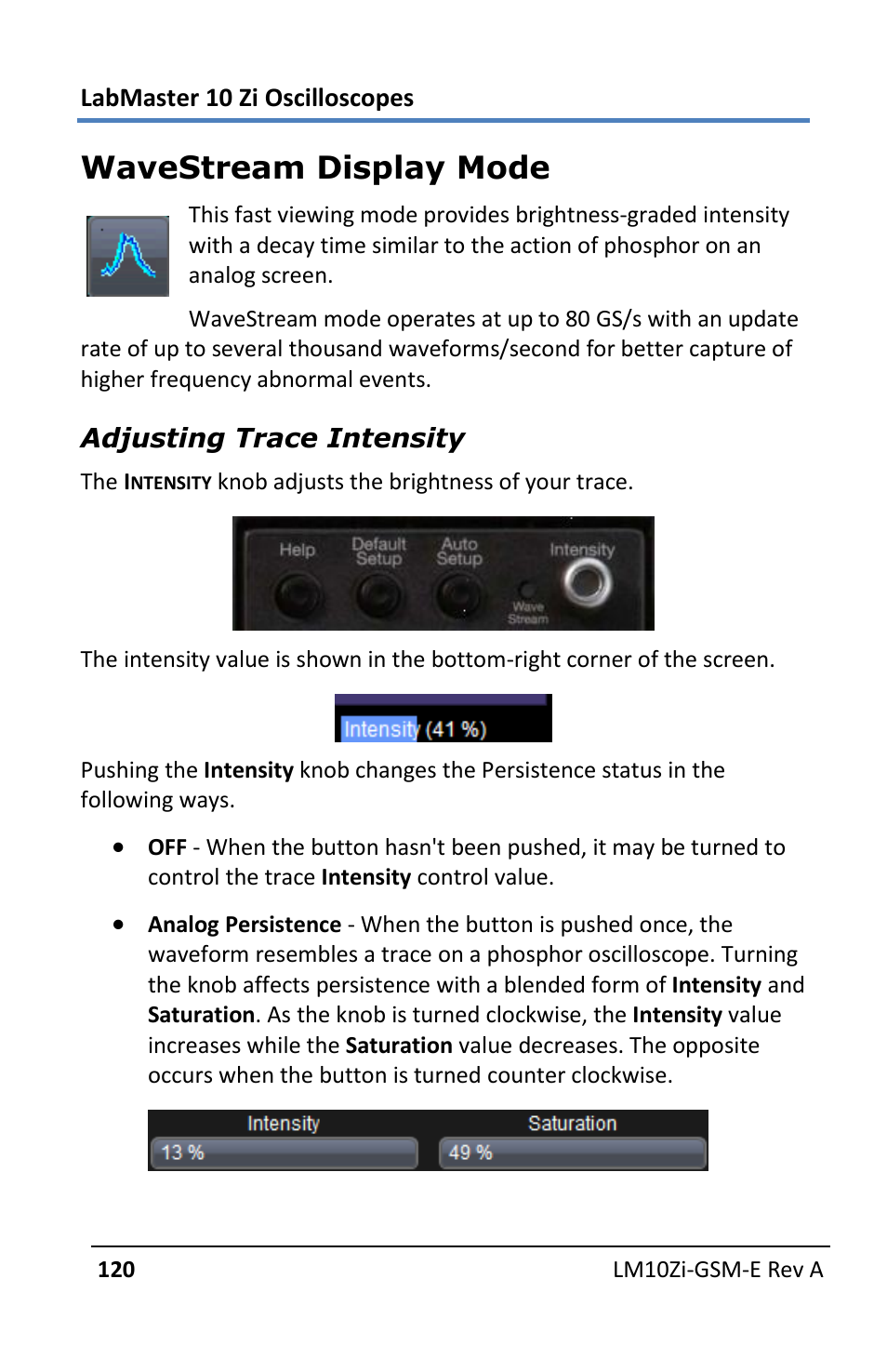 Wavestream display mode | Teledyne LeCroy LabMaster 10Zi Getting Started Manual User Manual | Page 127 / 236
