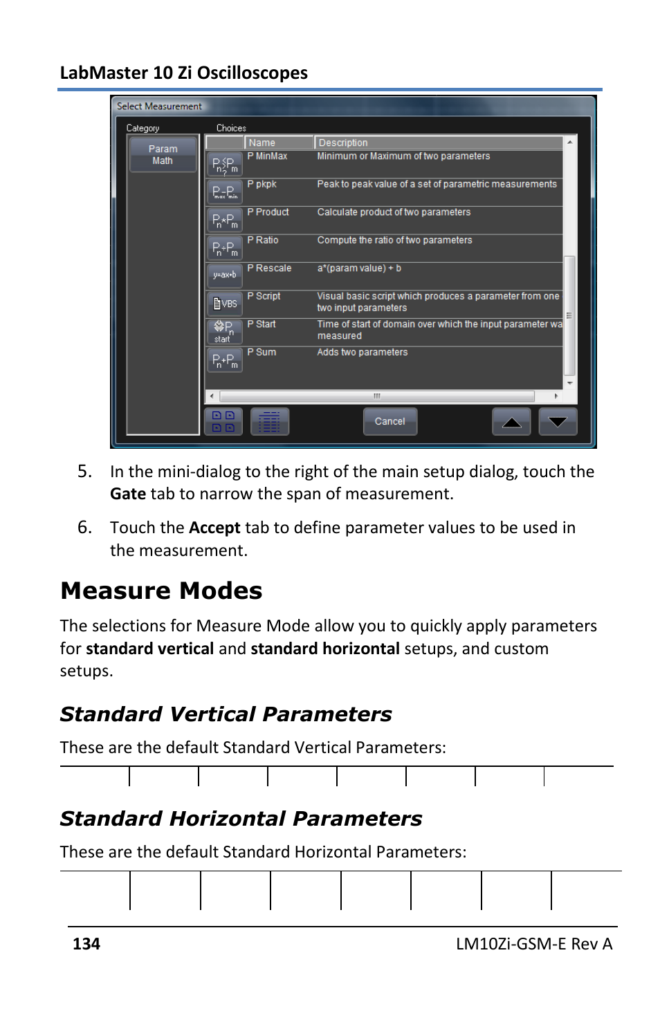Measure modes | Teledyne LeCroy LabMaster 10Zi Getting Started Manual User Manual | Page 141 / 236