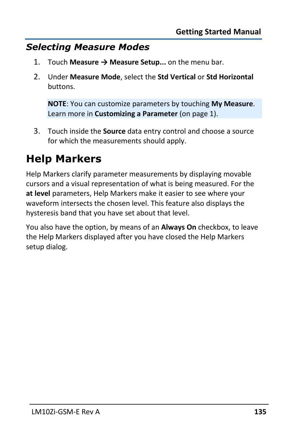 Help markers | Teledyne LeCroy LabMaster 10Zi Getting Started Manual User Manual | Page 142 / 236