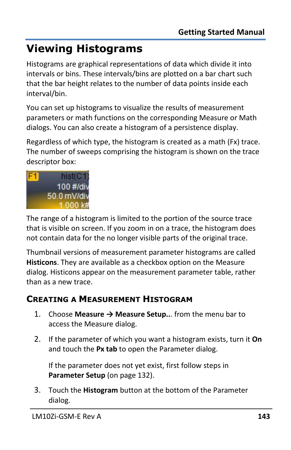 Viewing histograms | Teledyne LeCroy LabMaster 10Zi Getting Started Manual User Manual | Page 150 / 236