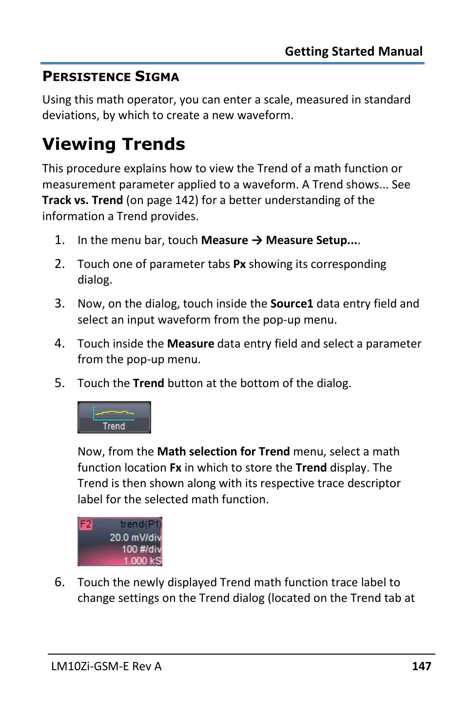 Viewing trends | Teledyne LeCroy LabMaster 10Zi Getting Started Manual User Manual | Page 154 / 236