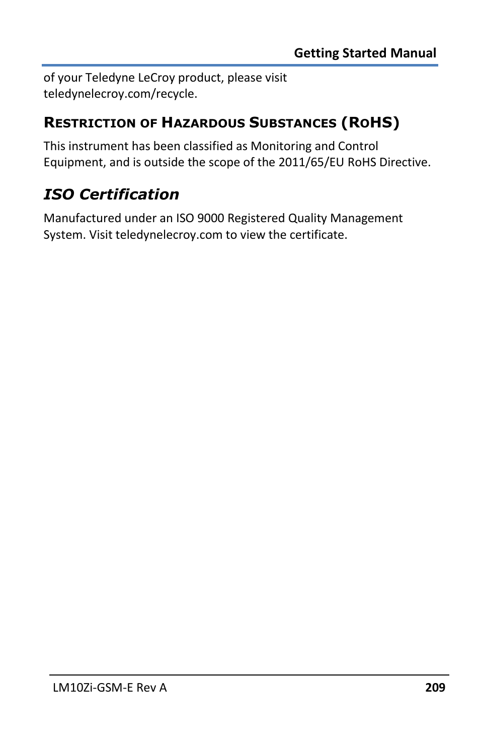 Teledyne LeCroy LabMaster 10Zi Getting Started Manual User Manual | Page 216 / 236