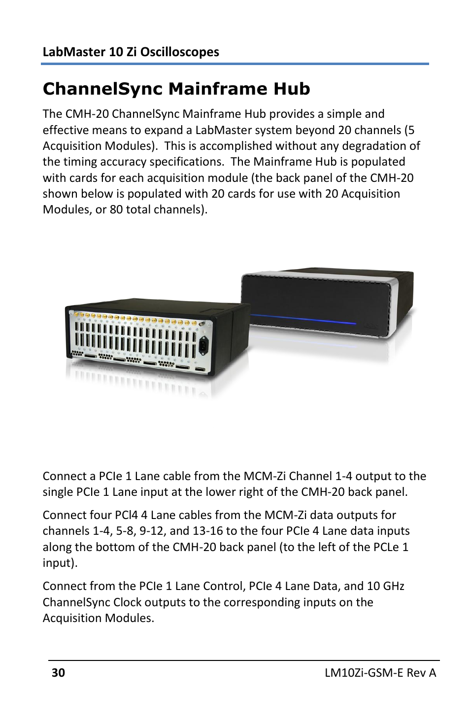 Channelsync mainframe hub | Teledyne LeCroy LabMaster 10Zi Getting Started Manual User Manual | Page 37 / 236