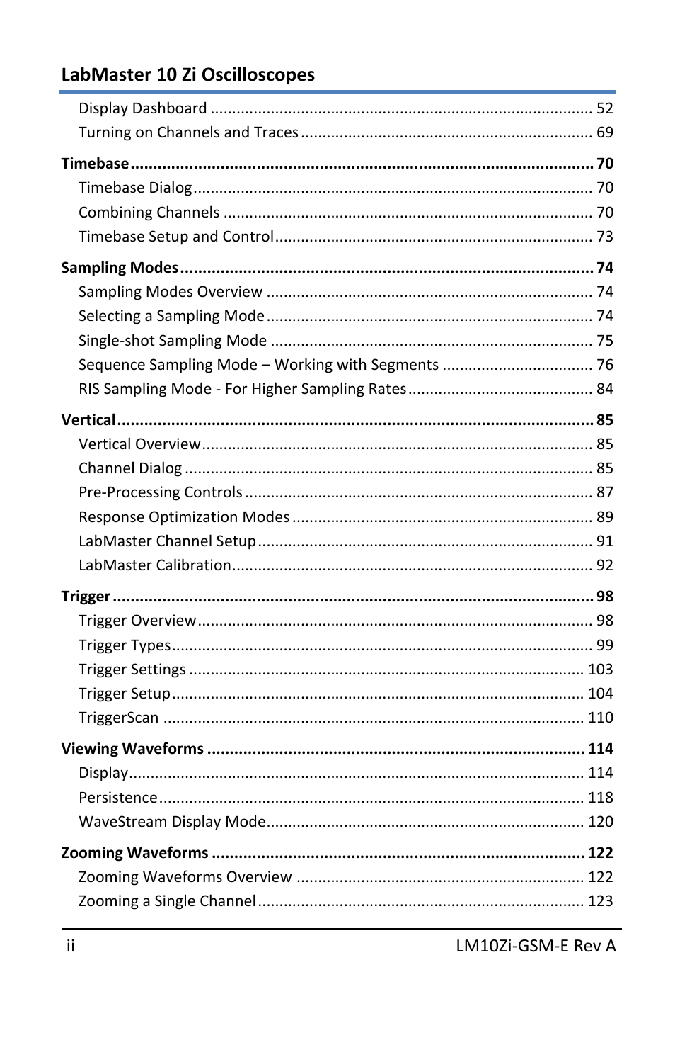 Teledyne LeCroy LabMaster 10Zi Getting Started Manual User Manual | Page 5 / 236