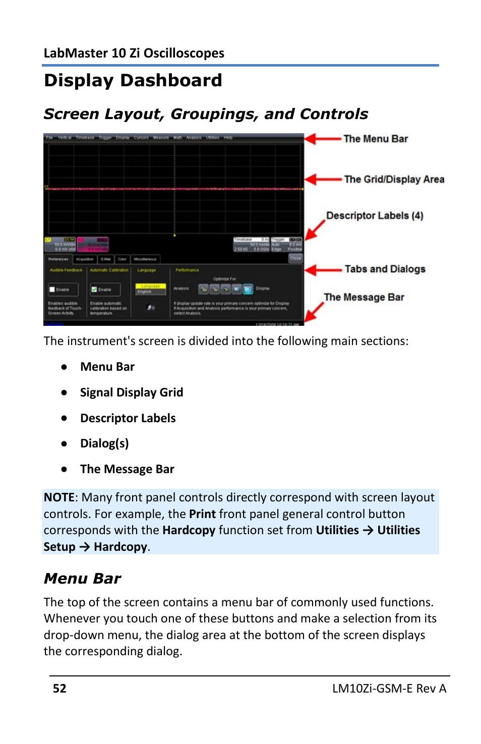 Display dashboard | Teledyne LeCroy LabMaster 10Zi Getting Started Manual User Manual | Page 59 / 236