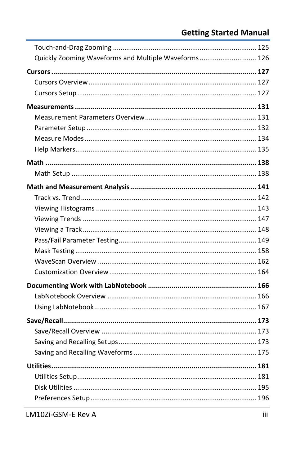 Teledyne LeCroy LabMaster 10Zi Getting Started Manual User Manual | Page 6 / 236