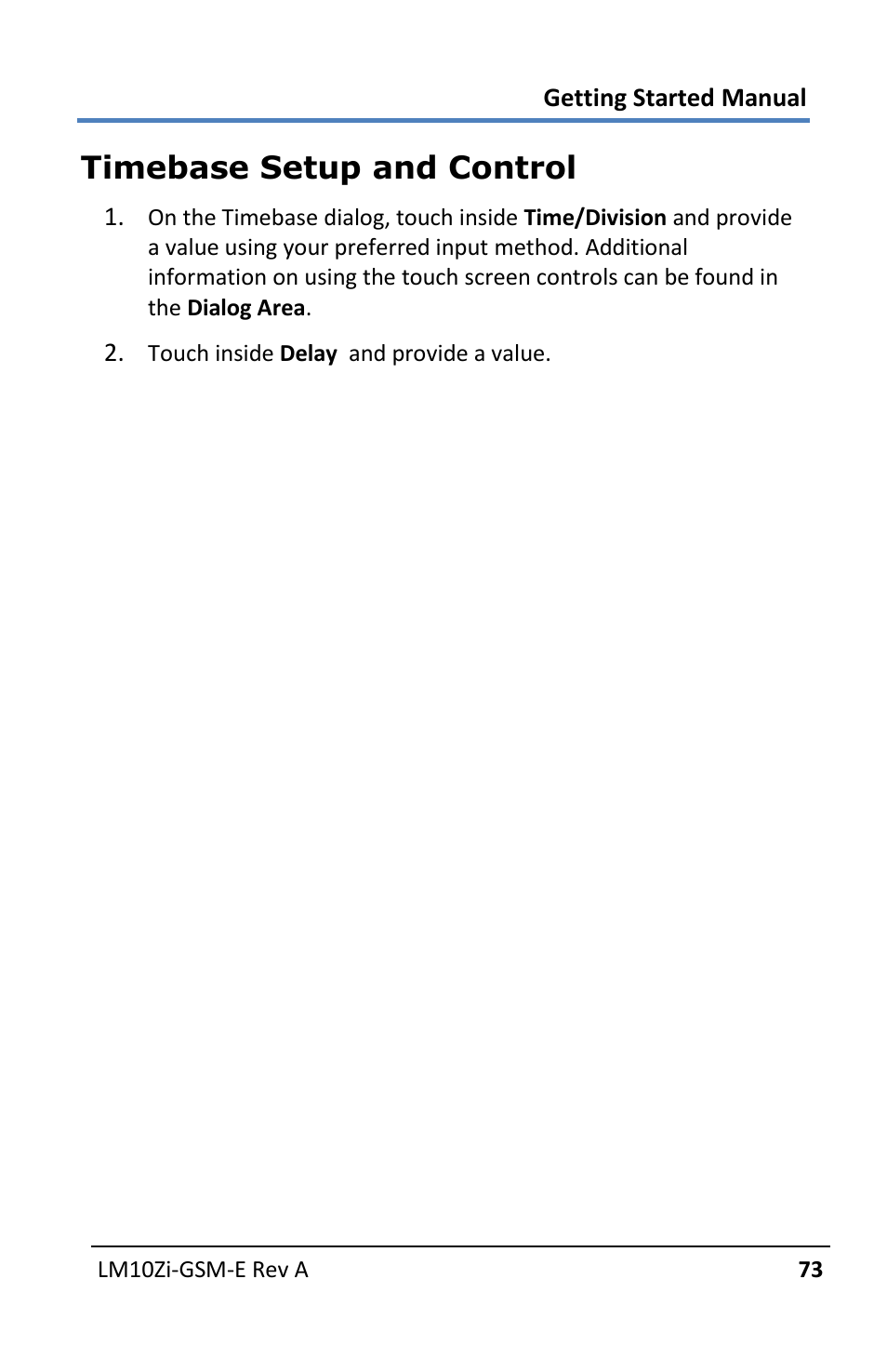Timebase setup and control | Teledyne LeCroy LabMaster 10Zi Getting Started Manual User Manual | Page 80 / 236