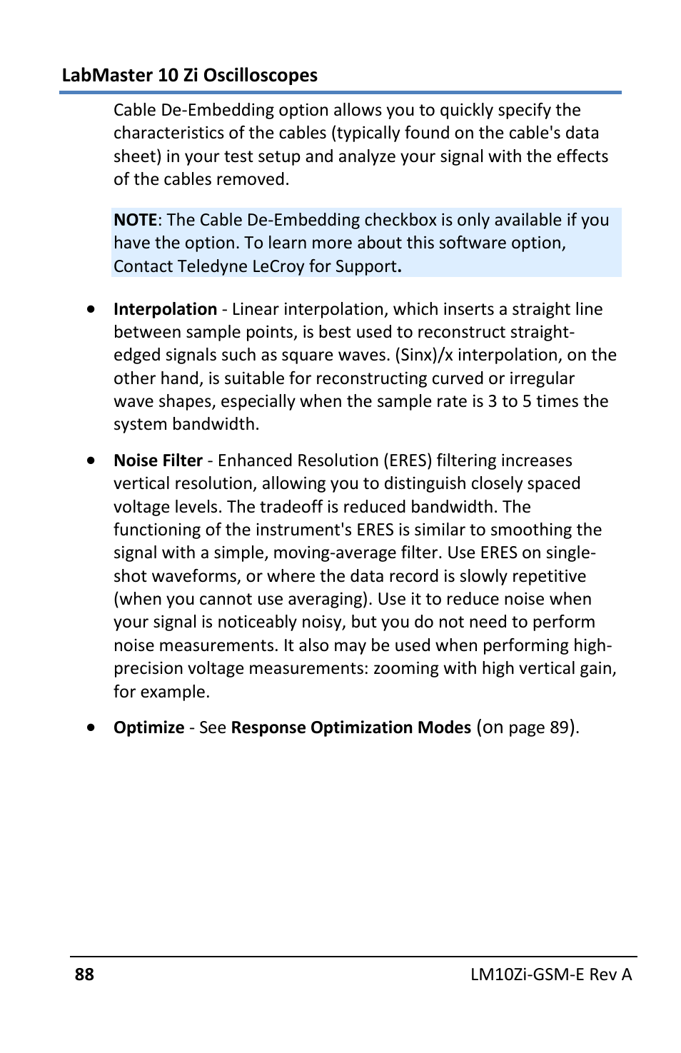 Teledyne LeCroy LabMaster 10Zi Getting Started Manual User Manual | Page 95 / 236