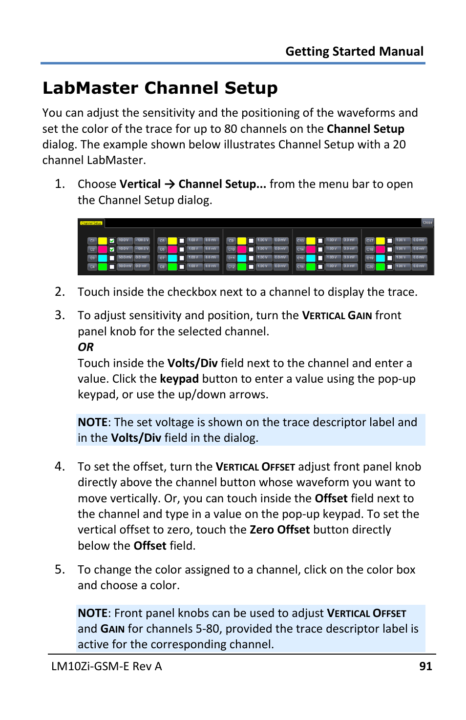 Labmaster channel setup | Teledyne LeCroy LabMaster 10Zi Getting Started Manual User Manual | Page 98 / 236