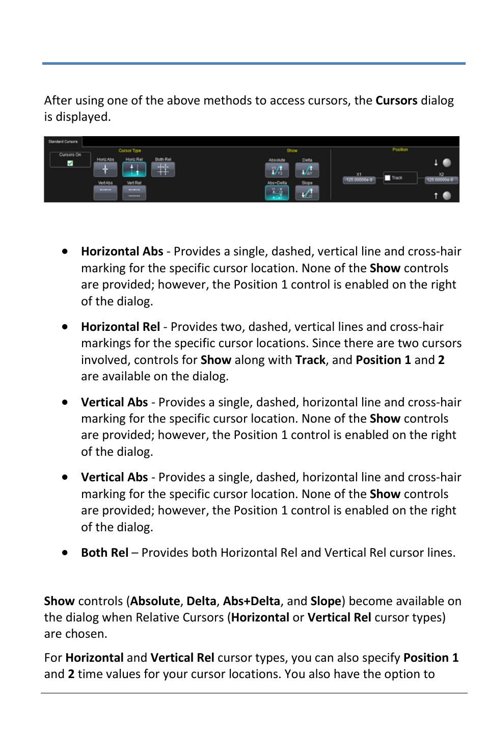Cursor setup | Teledyne LeCroy LabMaster 10Zi Operators Manual User Manual | Page 113 / 198