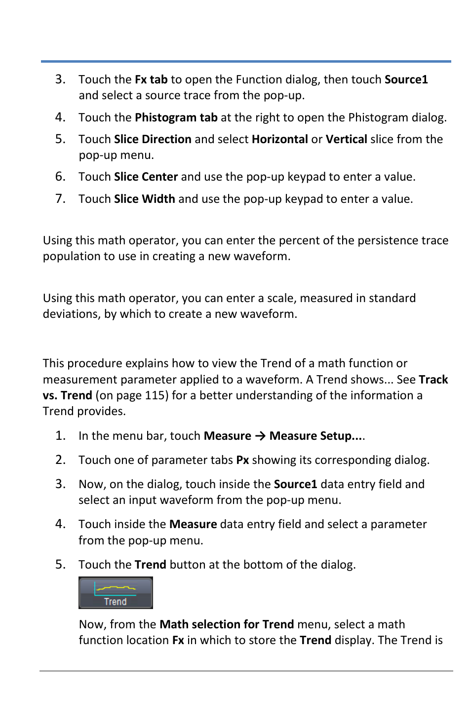 Viewing trends | Teledyne LeCroy LabMaster 10Zi Operators Manual User Manual | Page 127 / 198