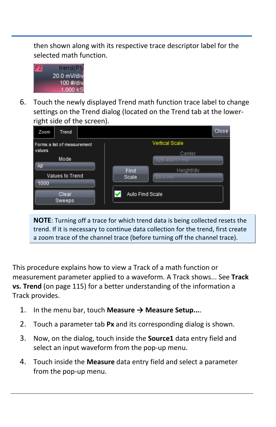 Viewing a track | Teledyne LeCroy LabMaster 10Zi Operators Manual User Manual | Page 128 / 198