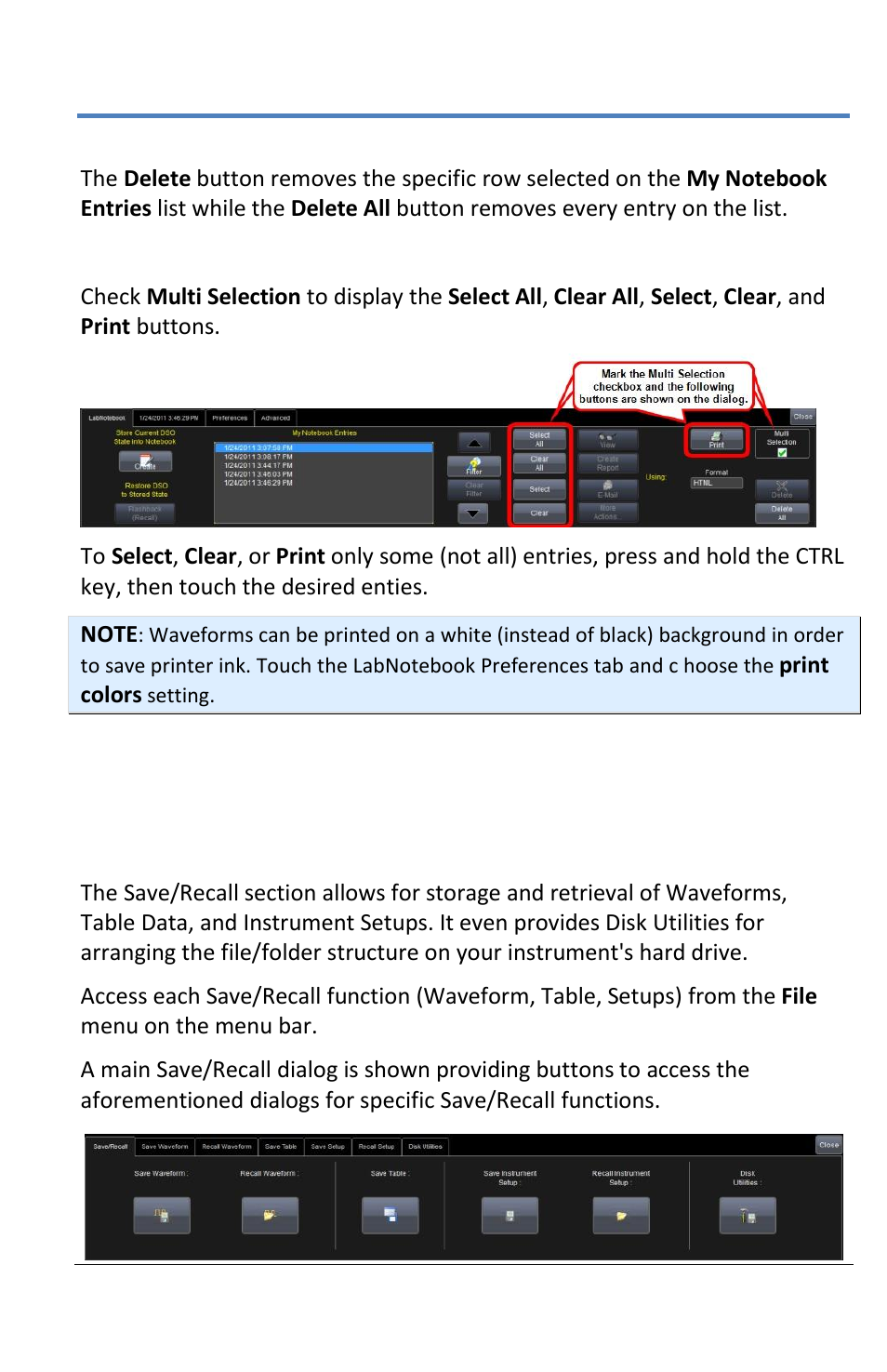 Save/recall, Save/recall overview | Teledyne LeCroy LabMaster 10Zi Operators Manual User Manual | Page 147 / 198