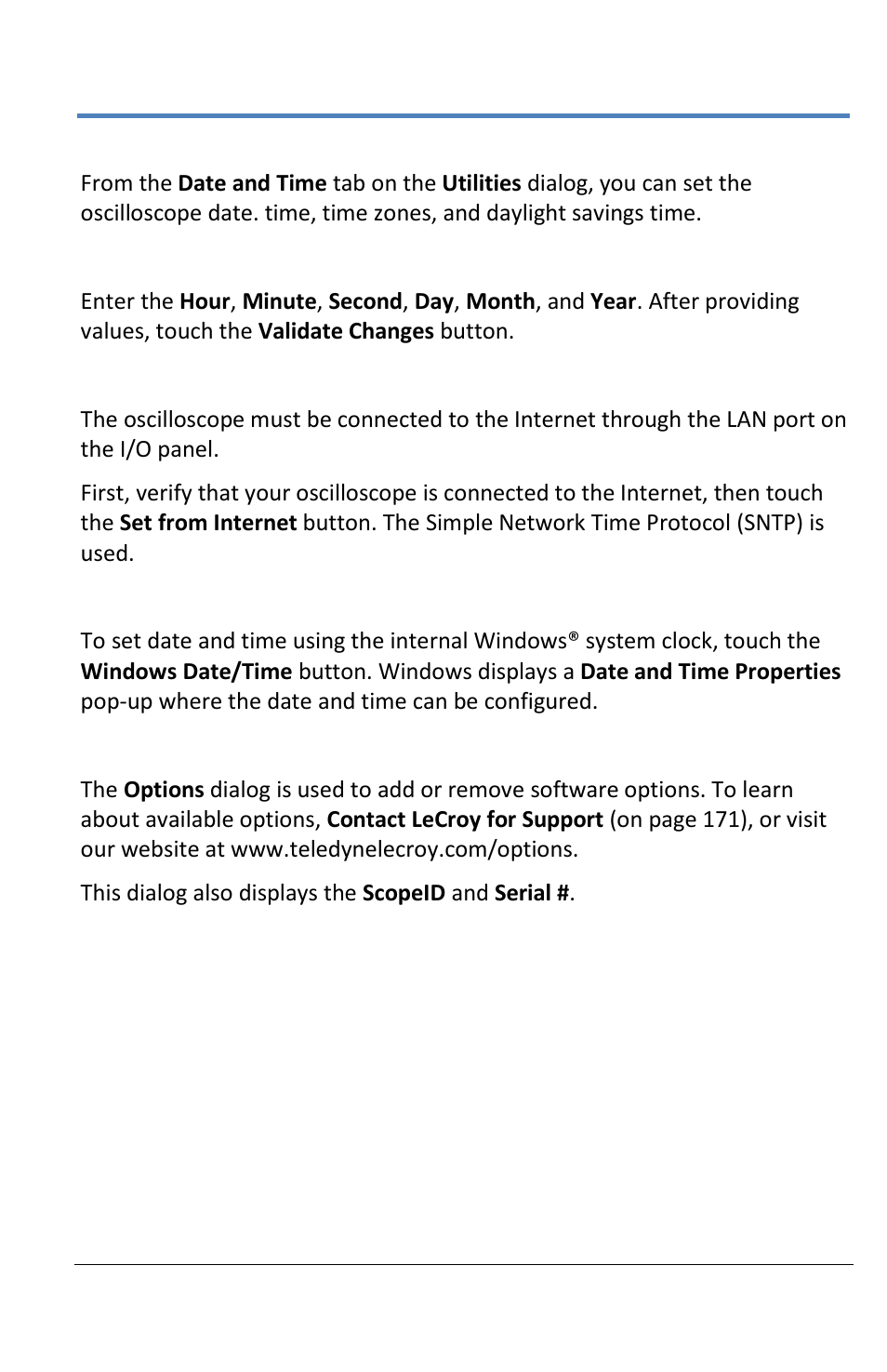 Date/time | Teledyne LeCroy LabMaster 10Zi Operators Manual User Manual | Page 165 / 198