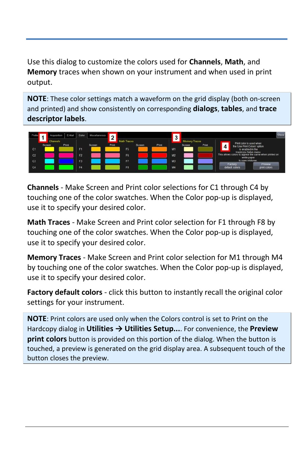 Color | Teledyne LeCroy LabMaster 10Zi Operators Manual User Manual | Page 171 / 198