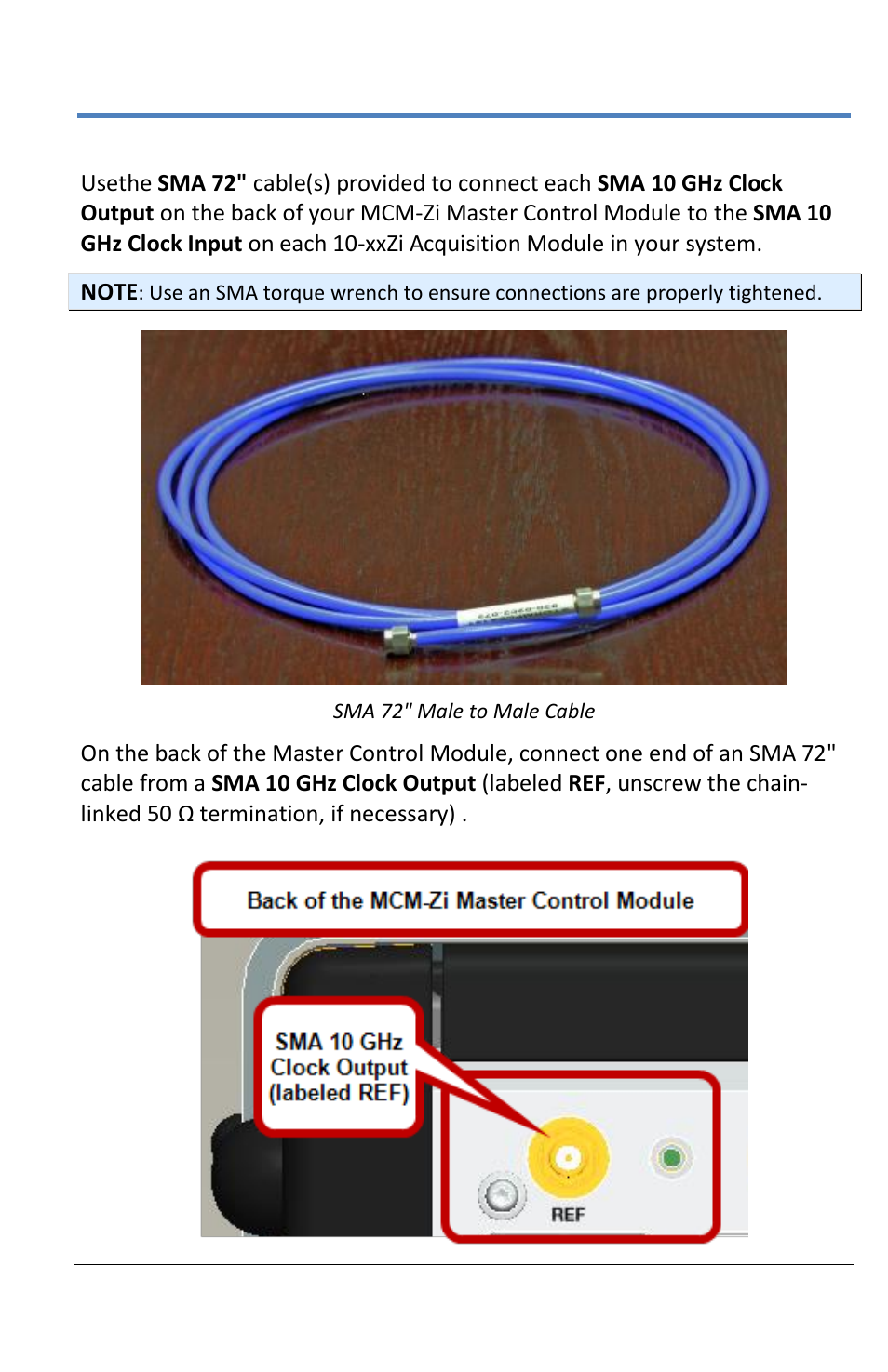 Sma 72" cables - channelsync clock | Teledyne LeCroy LabMaster 10Zi Operators Manual User Manual | Page 29 / 198