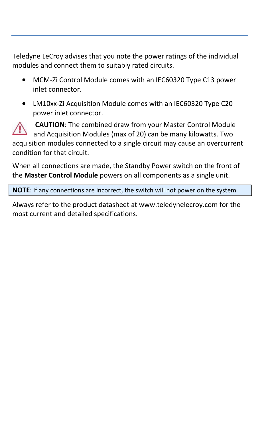 Power cable and main power switch | Teledyne LeCroy LabMaster 10Zi Operators Manual User Manual | Page 32 / 198