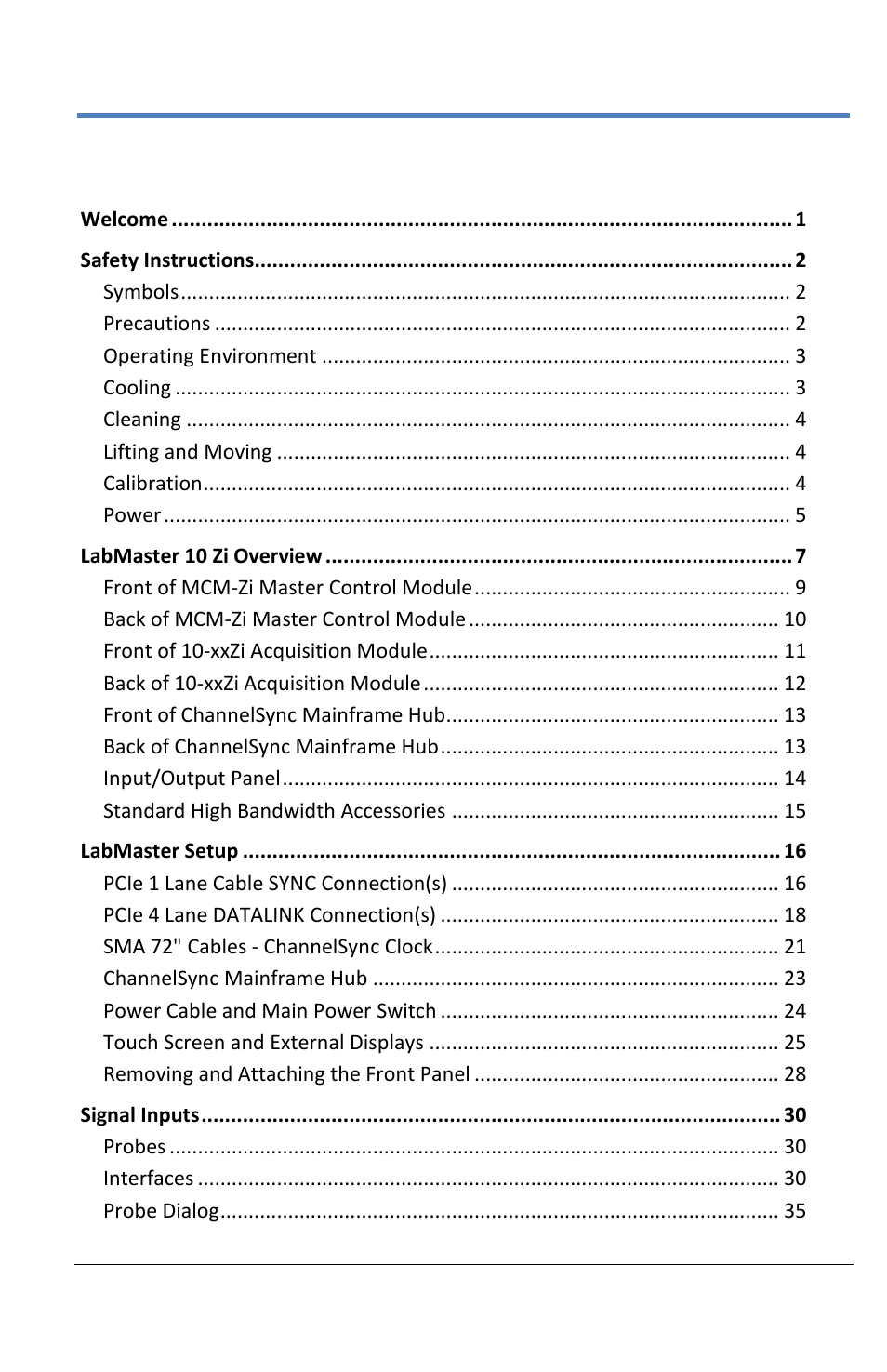 Teledyne LeCroy LabMaster 10Zi Operators Manual User Manual | Page 5 / 198