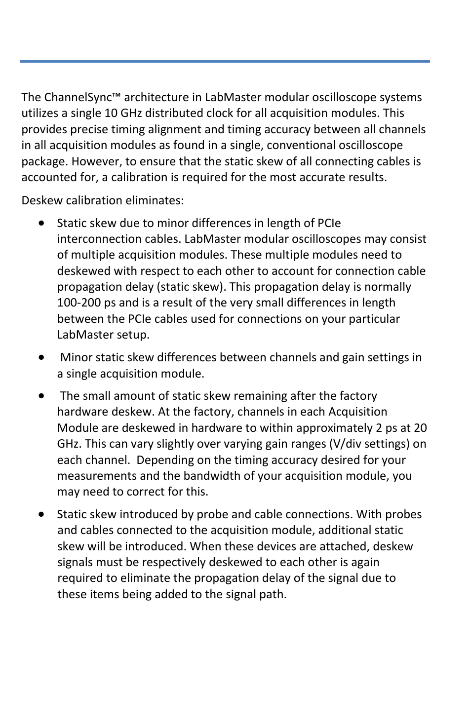 Labmaster deskew calibration | Teledyne LeCroy LabMaster 10Zi Operators Manual User Manual | Page 80 / 198
