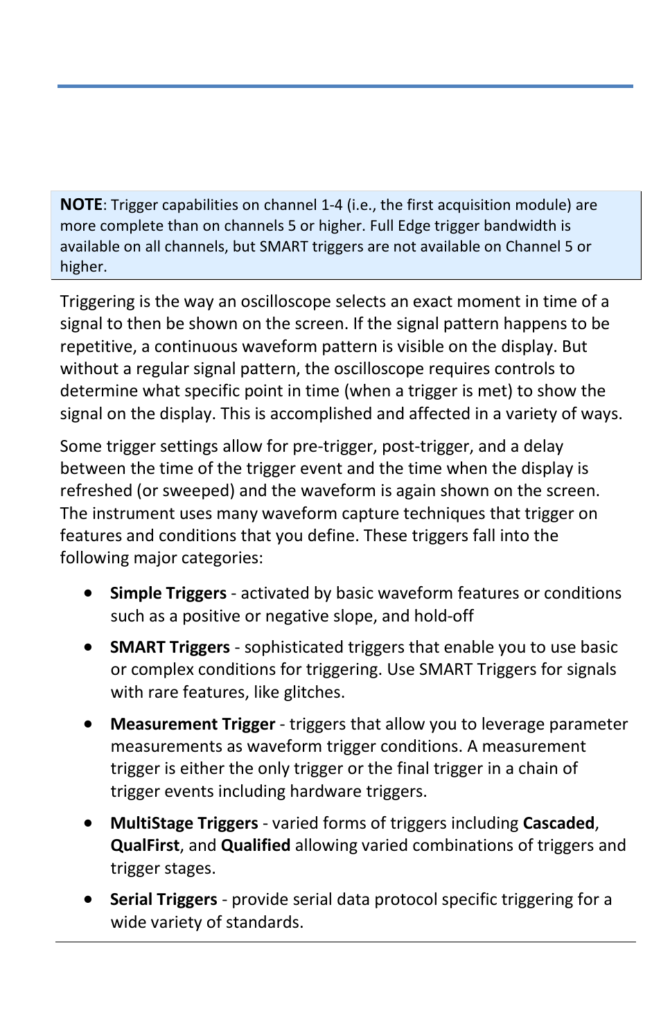 Trigger, Trigger overview | Teledyne LeCroy LabMaster 10Zi Operators Manual User Manual | Page 87 / 198