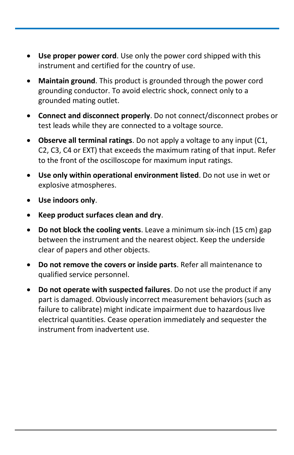 Precautions | Teledyne LeCroy WaveAce 1000_2000 User Manual | Page 10 / 108