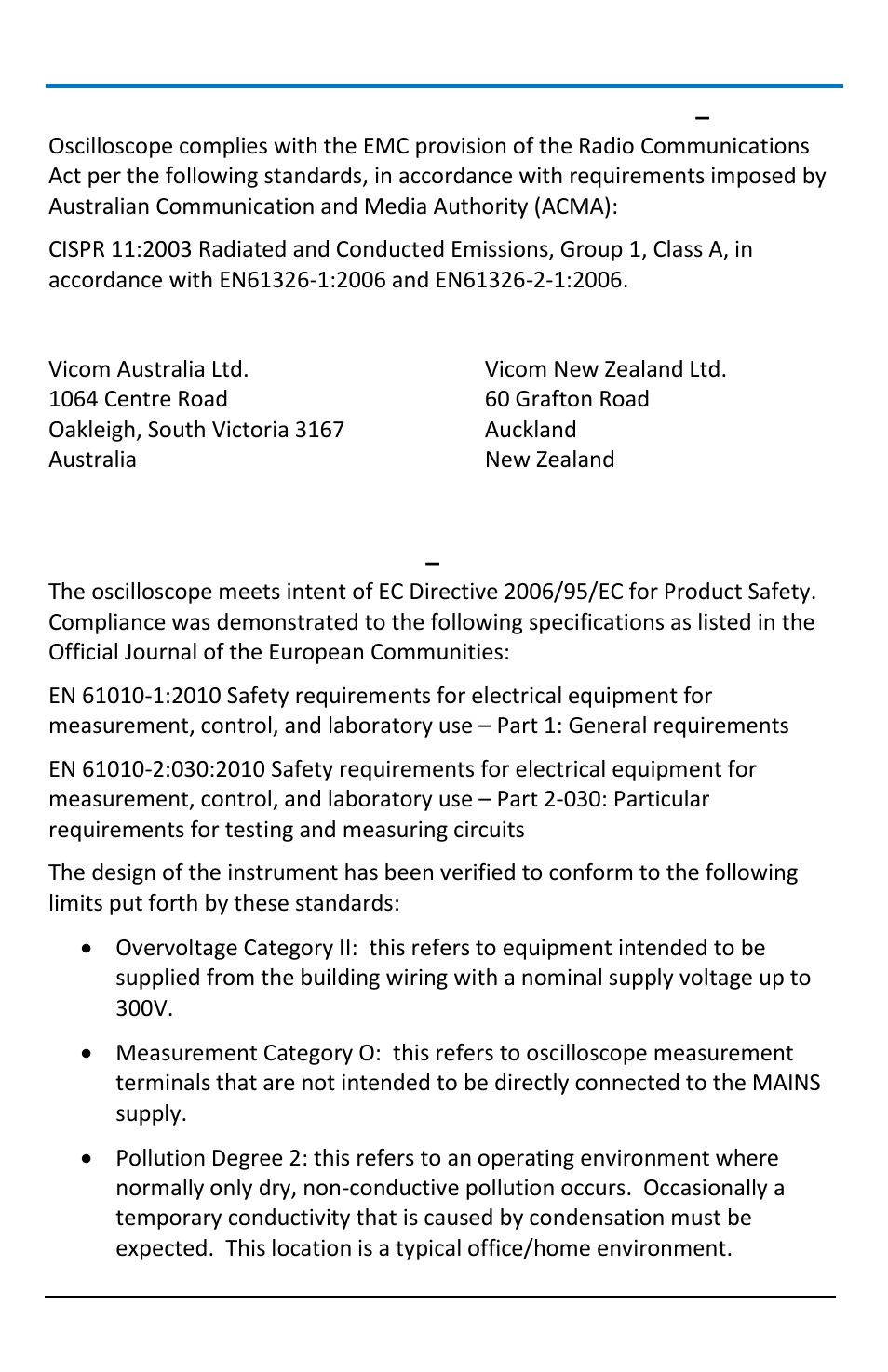 Safety compliance | Teledyne LeCroy WaveAce 1000_2000 User Manual | Page 100 / 108