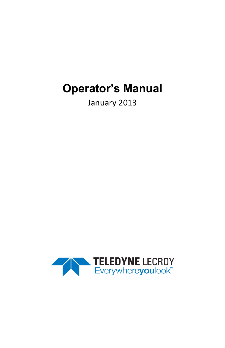 Operator’s manual | Teledyne LeCroy WaveAce 1000_2000 User Manual | Page 3 / 108