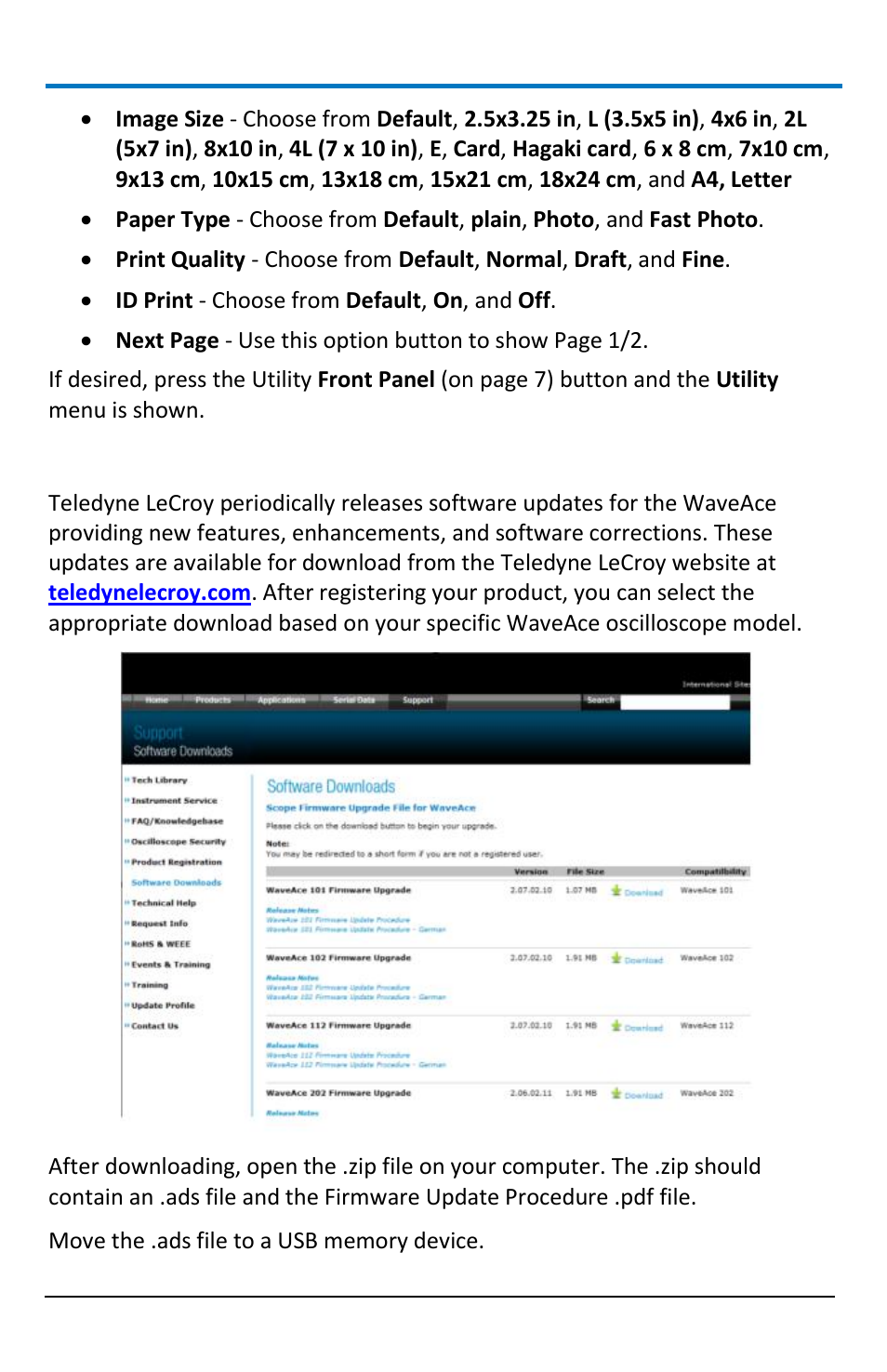 Updating the system software | Teledyne LeCroy WaveAce 1000_2000 User Manual | Page 86 / 108