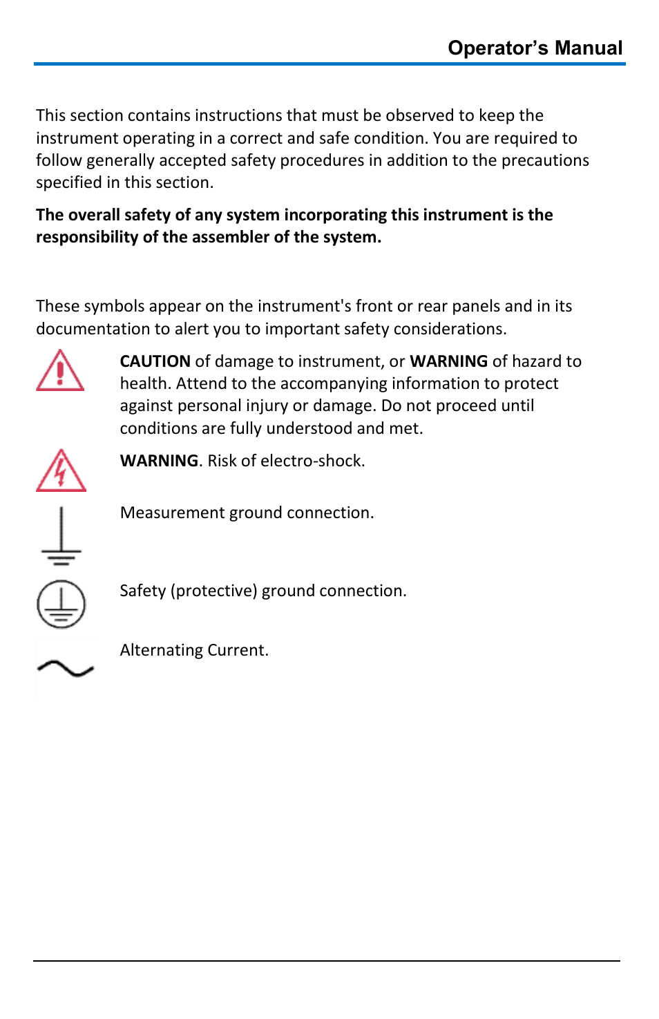 Safety instructions, Symbols | Teledyne LeCroy WaveAce 1000_2000 User Manual | Page 9 / 108
