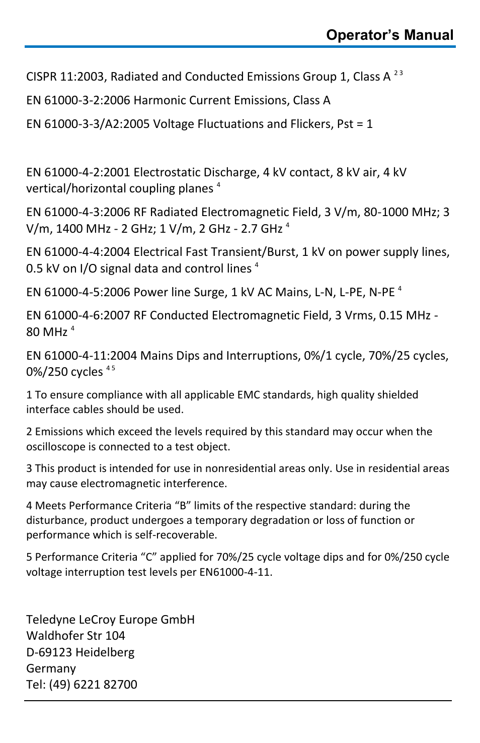 Operator’s manual | Teledyne LeCroy WaveAce 1000_2000 User Manual | Page 99 / 108