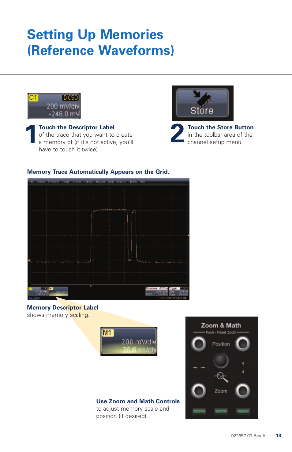 Teledyne LeCroy WaveRunner МXi-A Quick Reference Guide User Manual | Page 13 / 16