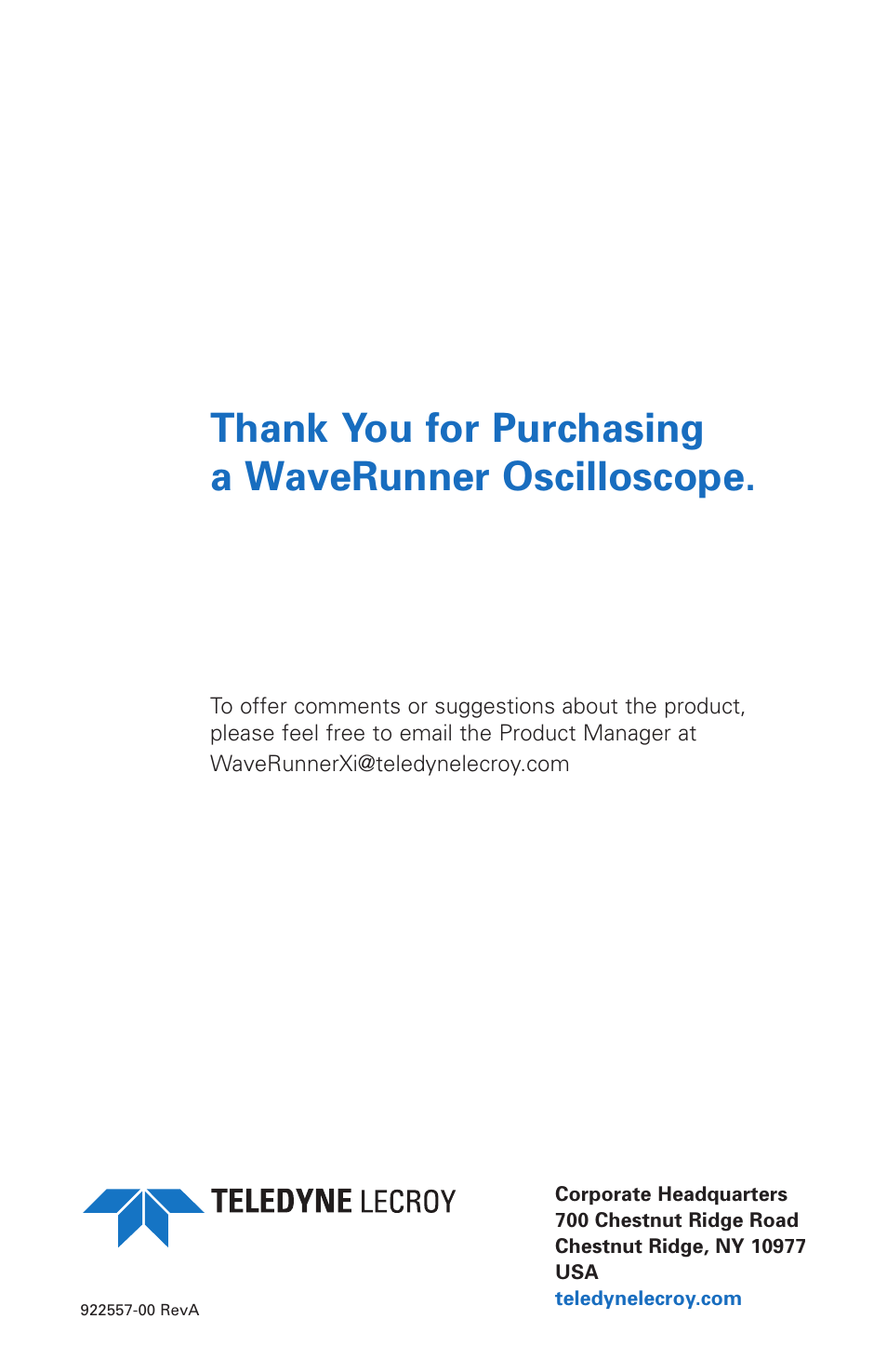 Teledyne LeCroy WaveRunner МXi-A Quick Reference Guide User Manual | Page 16 / 16