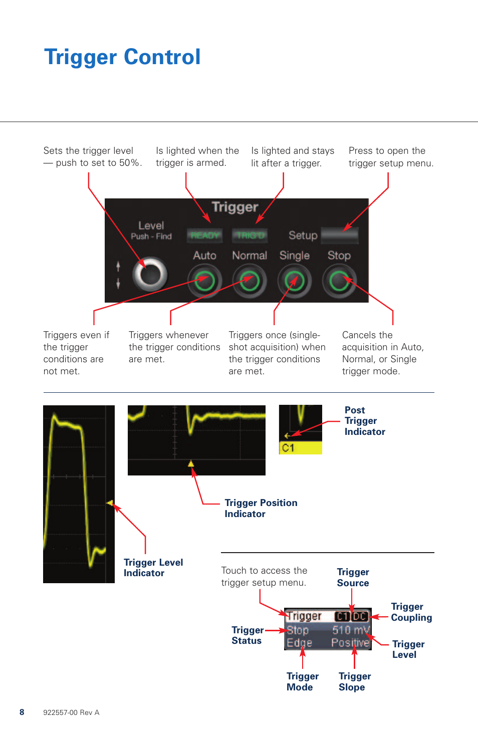 Trigger control | Teledyne LeCroy WaveRunner МXi-A Quick Reference Guide User Manual | Page 8 / 16