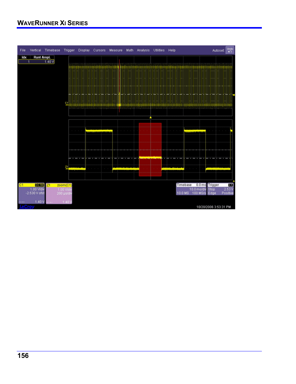 Teledyne LeCroy WaveRunner XI SERIES Operator’s Manual User Manual | Page 156 / 233