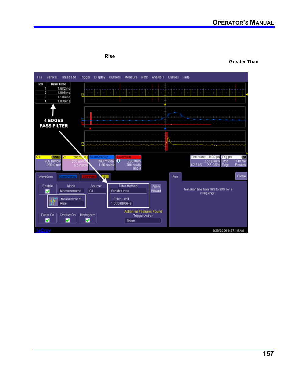 Measurement mode | Teledyne LeCroy WaveRunner XI SERIES Operator’s Manual User Manual | Page 157 / 233