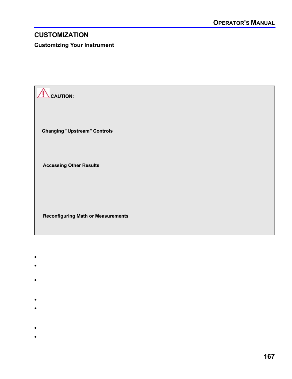 Customization, Customizing your instrument, Introduction | Ustomization | Teledyne LeCroy WaveRunner XI SERIES Operator’s Manual User Manual | Page 167 / 233