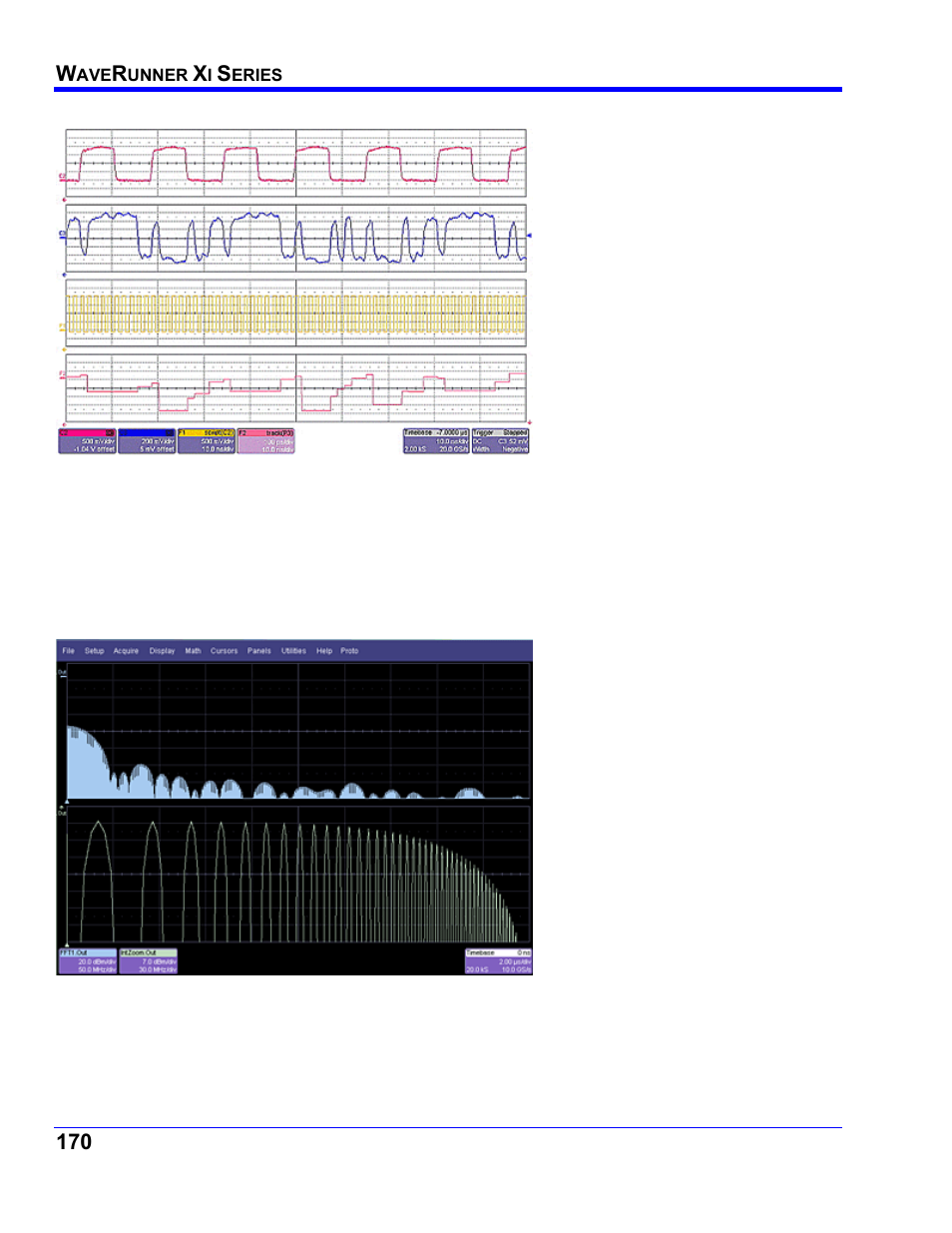 Example 4, Example 5 | Teledyne LeCroy WaveRunner XI SERIES Operator’s Manual User Manual | Page 170 / 233