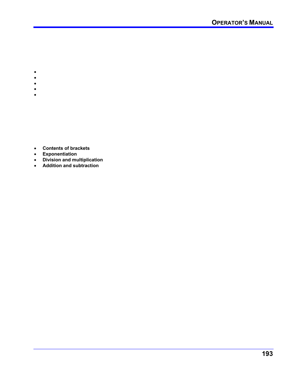 Results of calculations, Order of calculations | Teledyne LeCroy WaveRunner XI SERIES Operator’s Manual User Manual | Page 193 / 233
