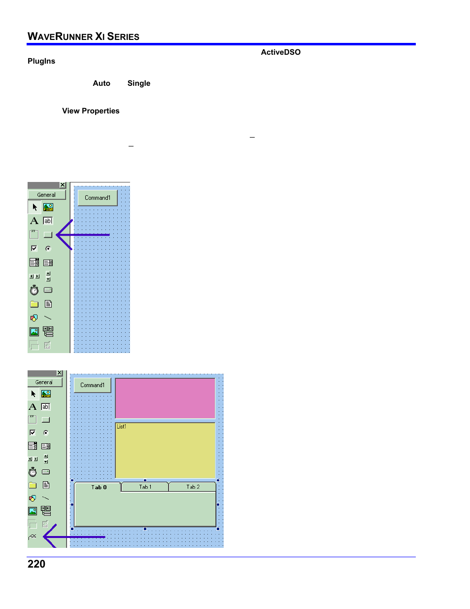 Properties of the control and its objects | Teledyne LeCroy WaveRunner XI SERIES Operator’s Manual User Manual | Page 220 / 233