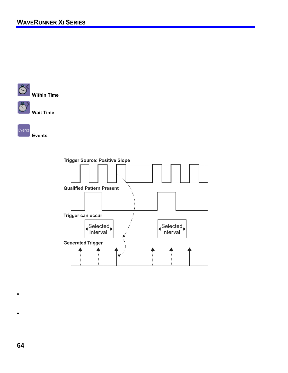 How qualified triggers work, Qualified first trigger | Teledyne LeCroy WaveRunner XI SERIES Operator’s Manual User Manual | Page 64 / 233