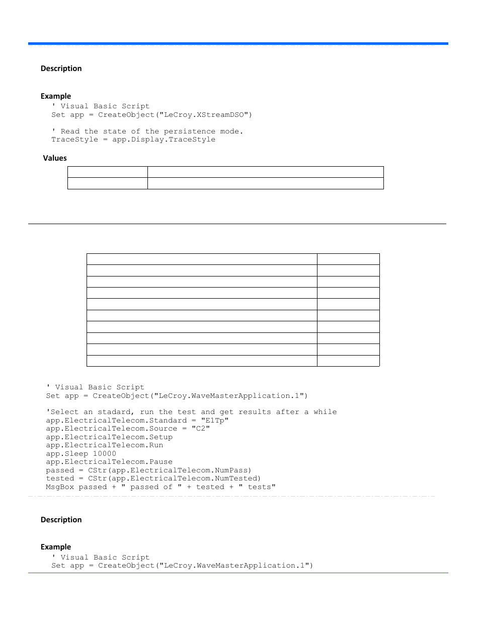 Electricaltelecom | Teledyne LeCroy WavePro Automation Command User Manual | Page 116 / 667