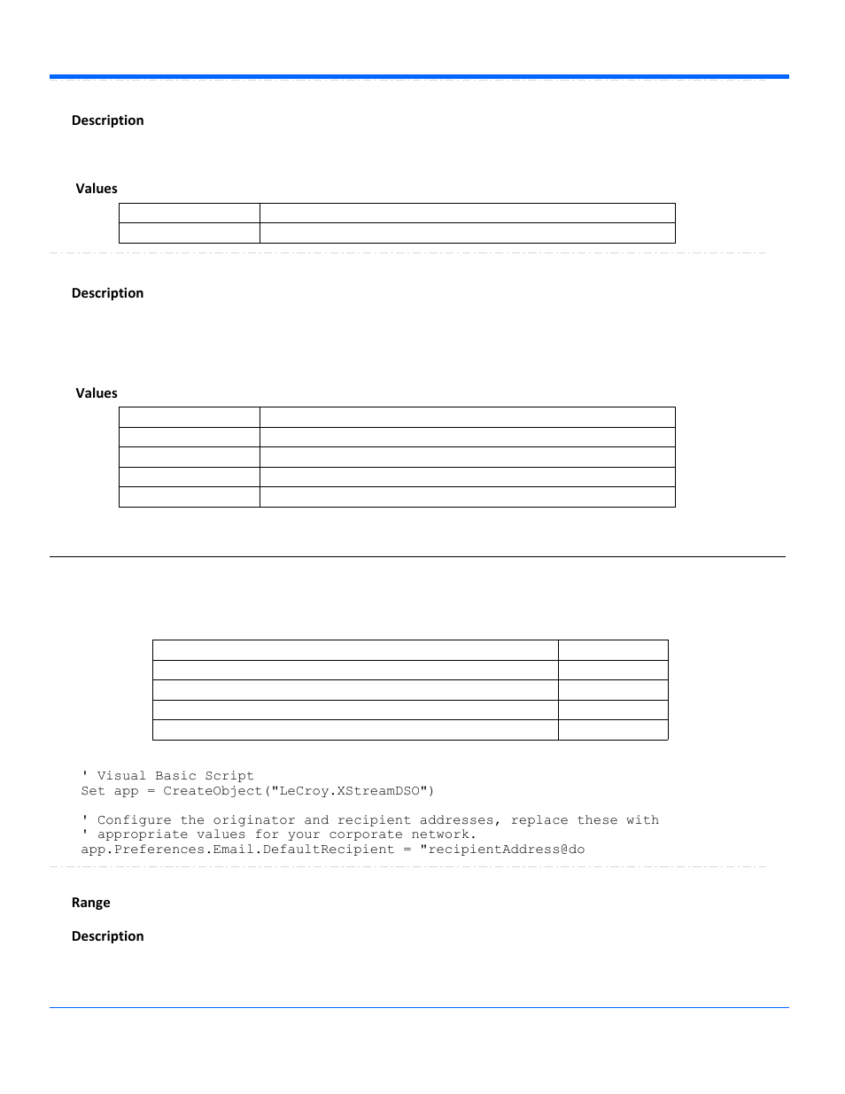 Email | Teledyne LeCroy WavePro Automation Command User Manual | Page 204 / 667