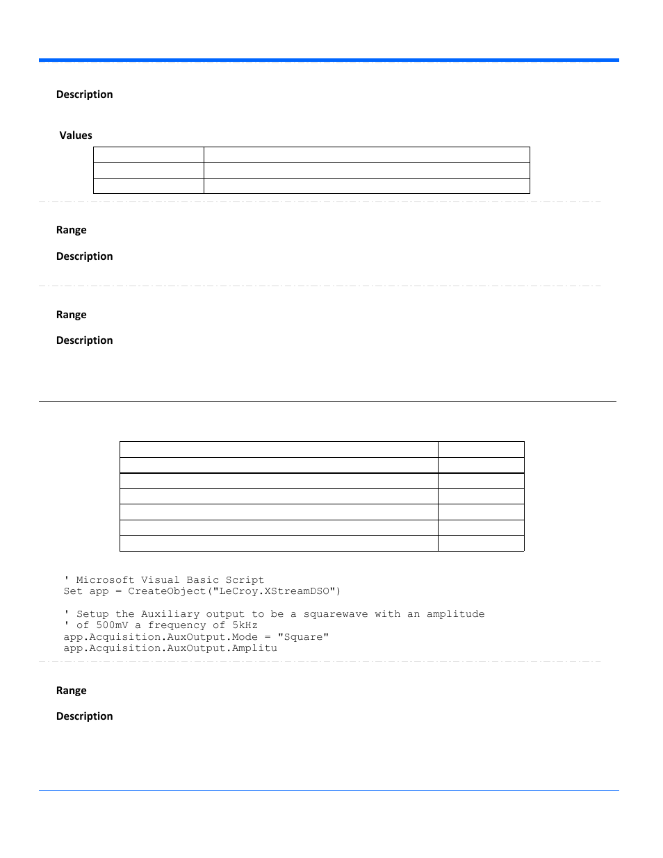 Auxoutput | Teledyne LeCroy WavePro Automation Command User Manual | Page 24 / 667