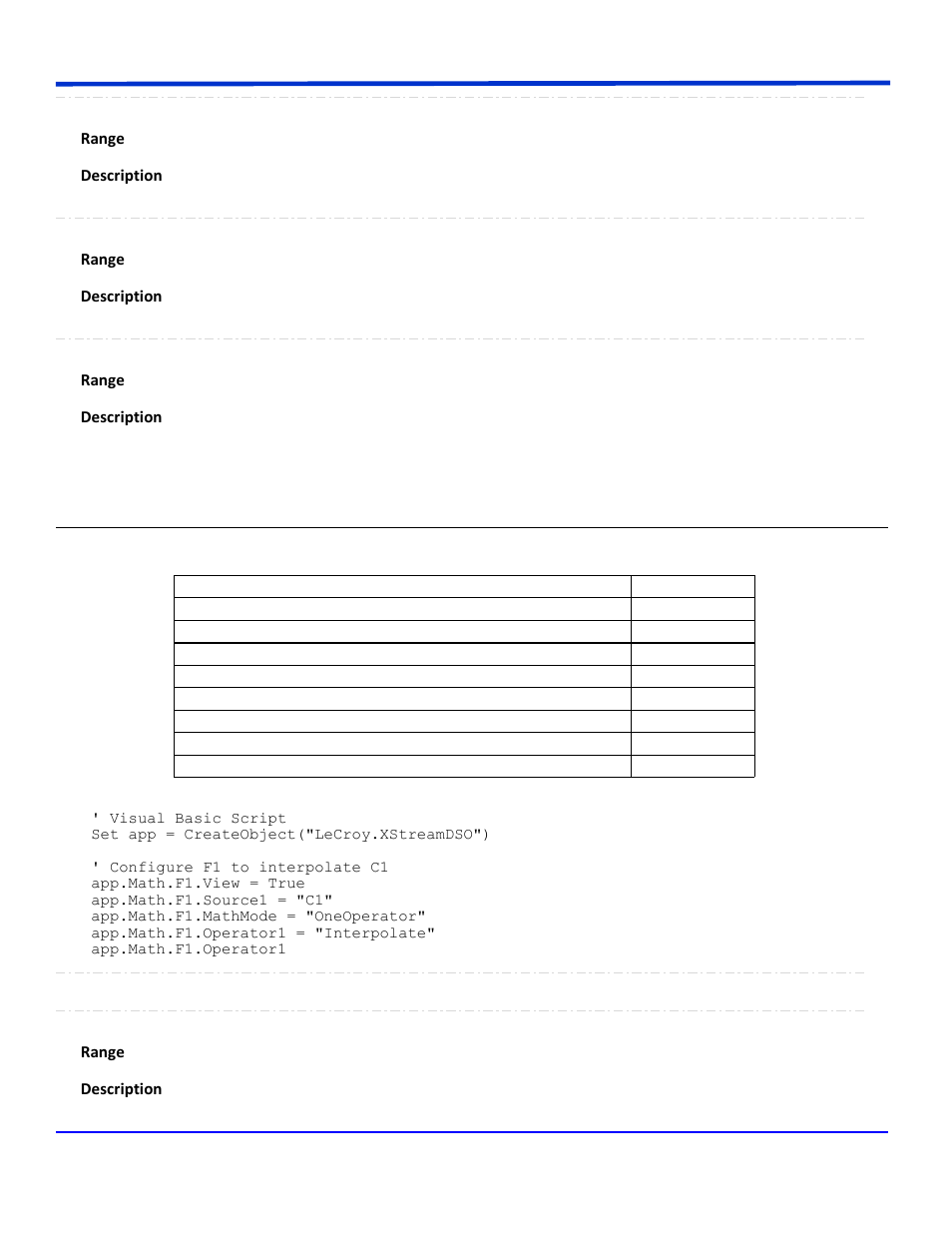 Interpolate | Teledyne LeCroy WavePro Automation Command User Manual | Page 524 / 667