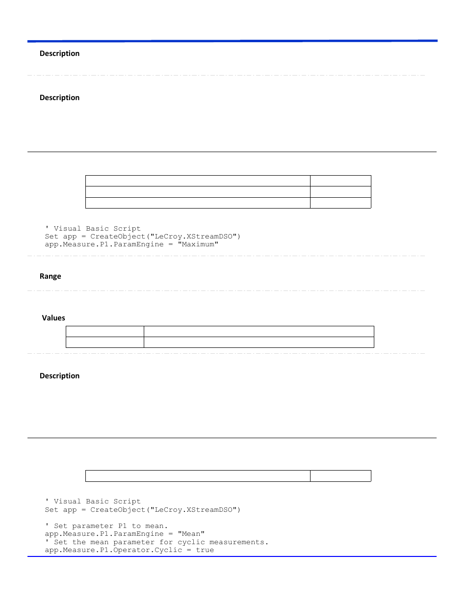 Maximum, Mean | Teledyne LeCroy WavePro Automation Command User Manual | Page 619 / 667