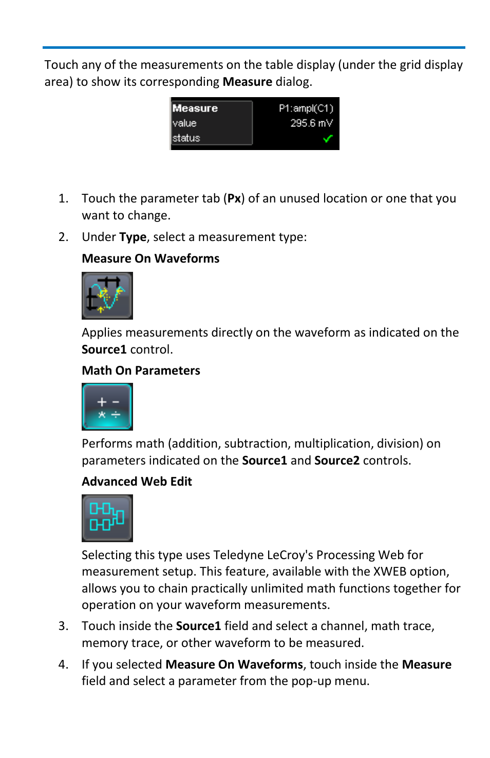 Parameter setup | Teledyne LeCroy WaveMaster 8 Zi_Zi-A User Manual | Page 101 / 190