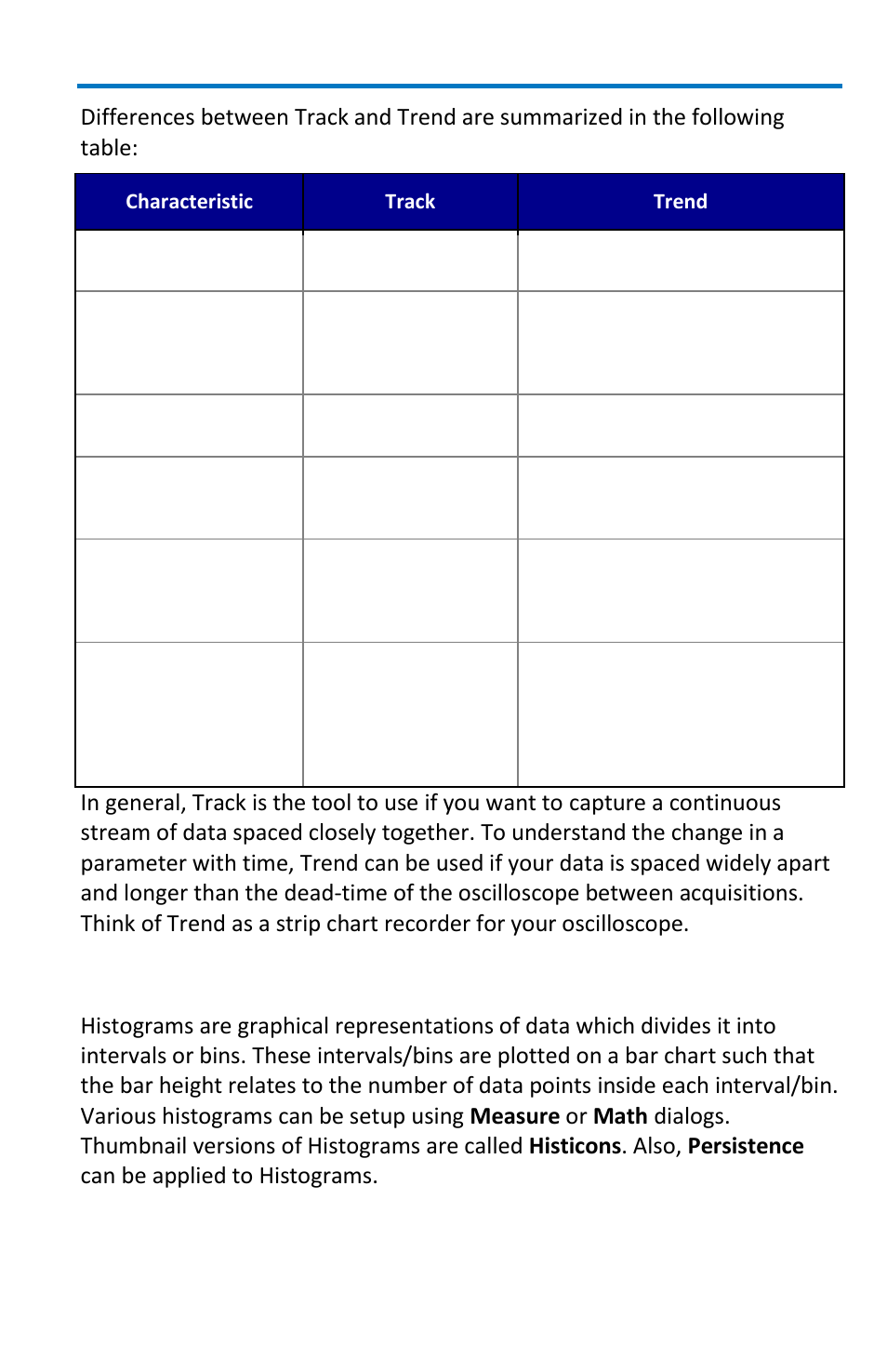 Creating and viewing a histogram, Getting started manual | Teledyne LeCroy WaveMaster 8 Zi_Zi-A User Manual | Page 107 / 190