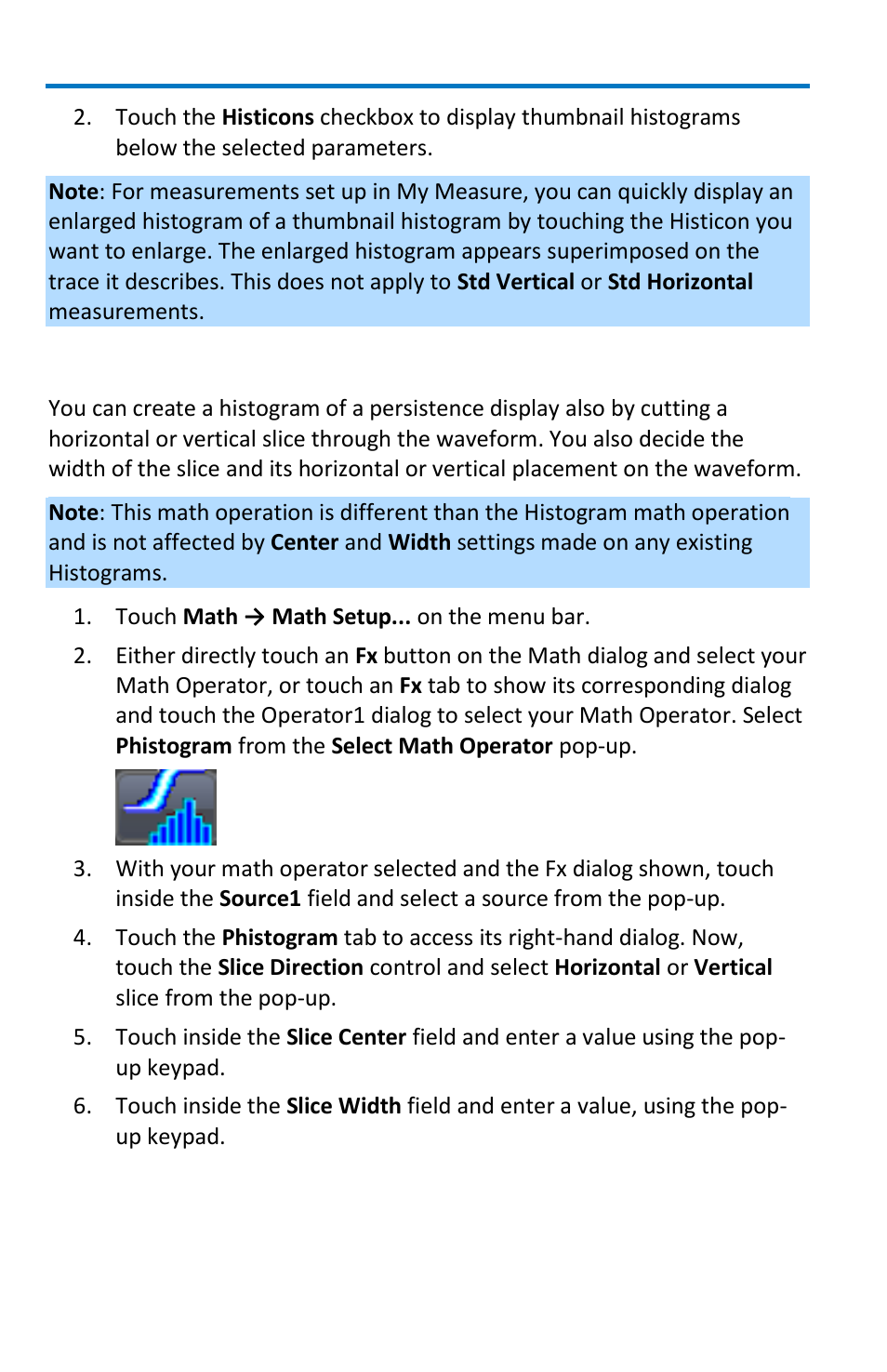 Persistence histogram | Teledyne LeCroy WaveMaster 8 Zi_Zi-A User Manual | Page 112 / 190