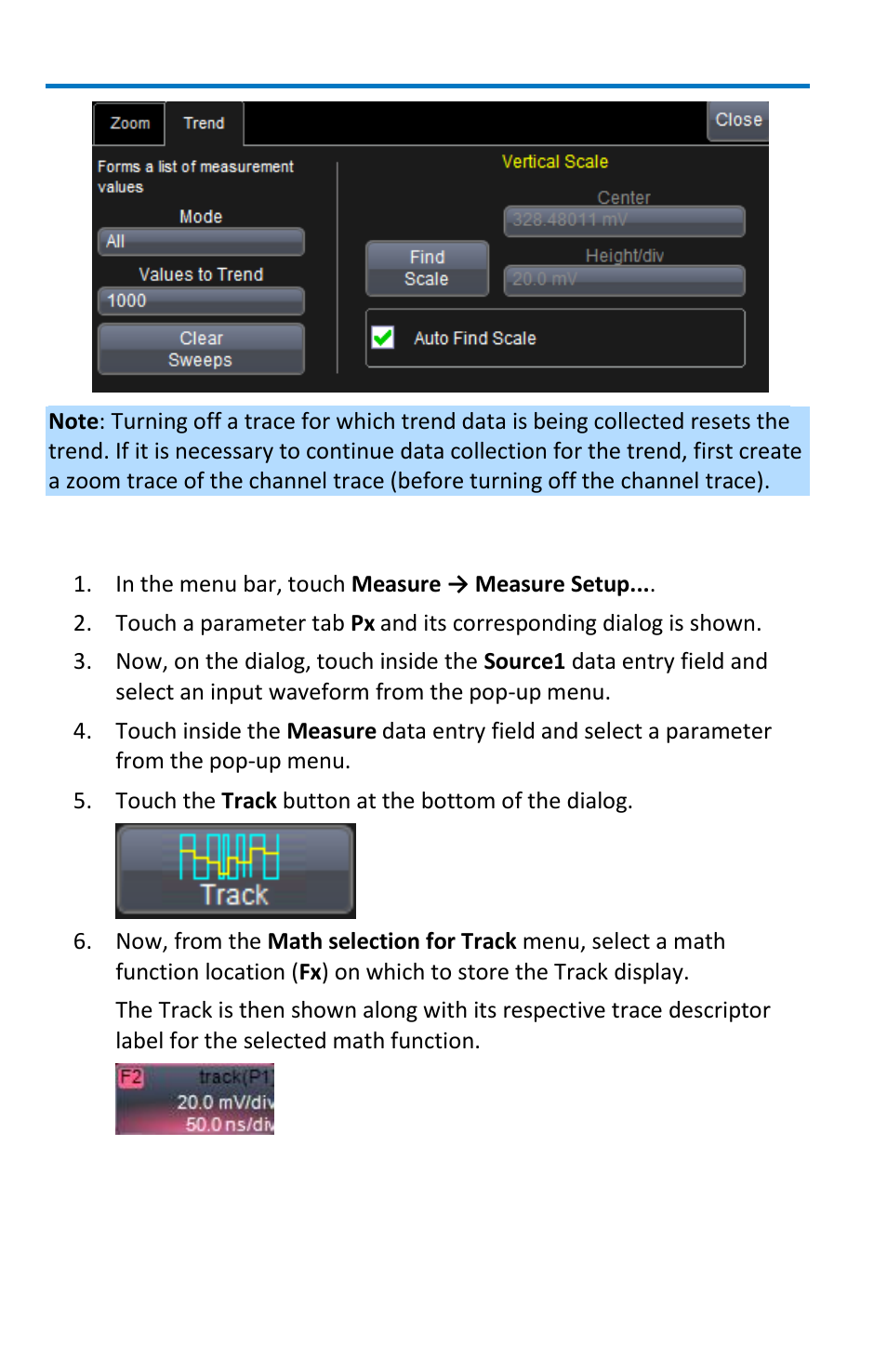 Creating a track view | Teledyne LeCroy WaveMaster 8 Zi_Zi-A User Manual | Page 114 / 190