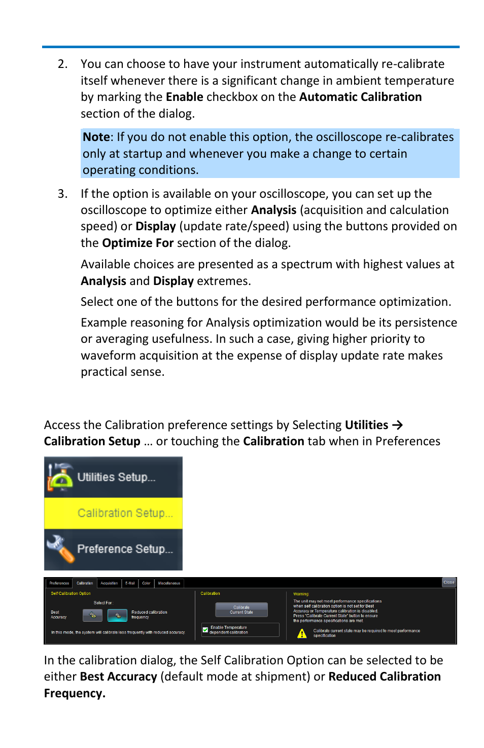 Calibration | Teledyne LeCroy WaveMaster 8 Zi_Zi-A User Manual | Page 157 / 190